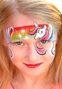 rainbow unicorn face painting