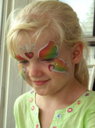 rainbow facepainting design