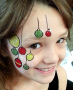 christmas baubles face painting