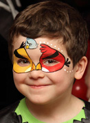 angry bird face paint
