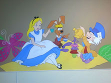 Alice in Wonderland disney mural