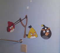 angry birds mural
