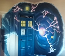 Dr Who Tardis mural