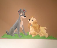 Lady and the Tramp Disney mural