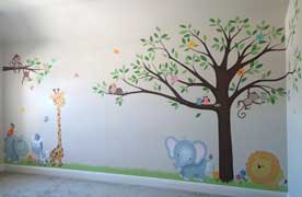 Safari nursery cute mural