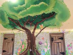 Secret Garden Fairy Tree mural