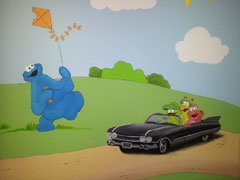Sesame Street Classic Cars murall