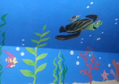 Arial Nemo under the sea Mural