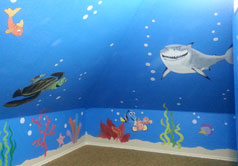Arial Nemo Under the Sea Mural
