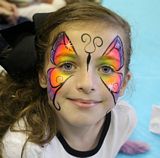 Butterfly rainbow face painting
