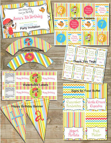 Customized Party Package Printables